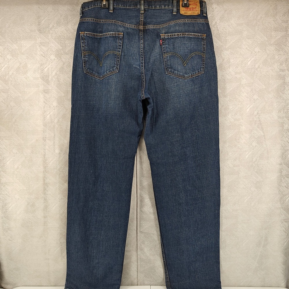 Levi's 550 Jeans Mens 40x36 Blue Relaxed Fit Tapered Leg Denim Casual Classic - Picture 2 of 12